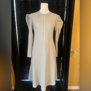 Elegant Gray Knit Dress